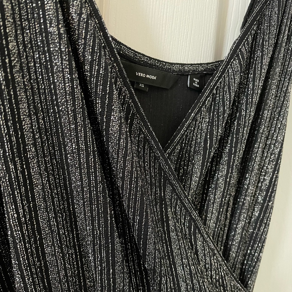 Black & Silver Jumpsuit *Like New* - Picture 2 of 5